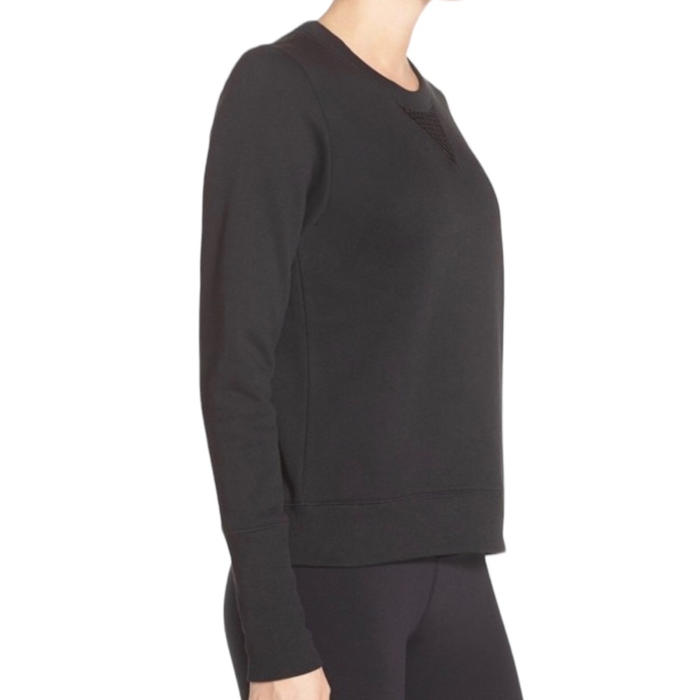 ALO Black Yoga Downtown Long Sleeve Sweatshirt XS